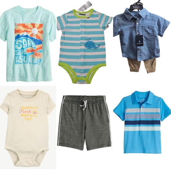 Other - Bundle Lot Baby Boys Short Sleeve Shirts Size 12 Months